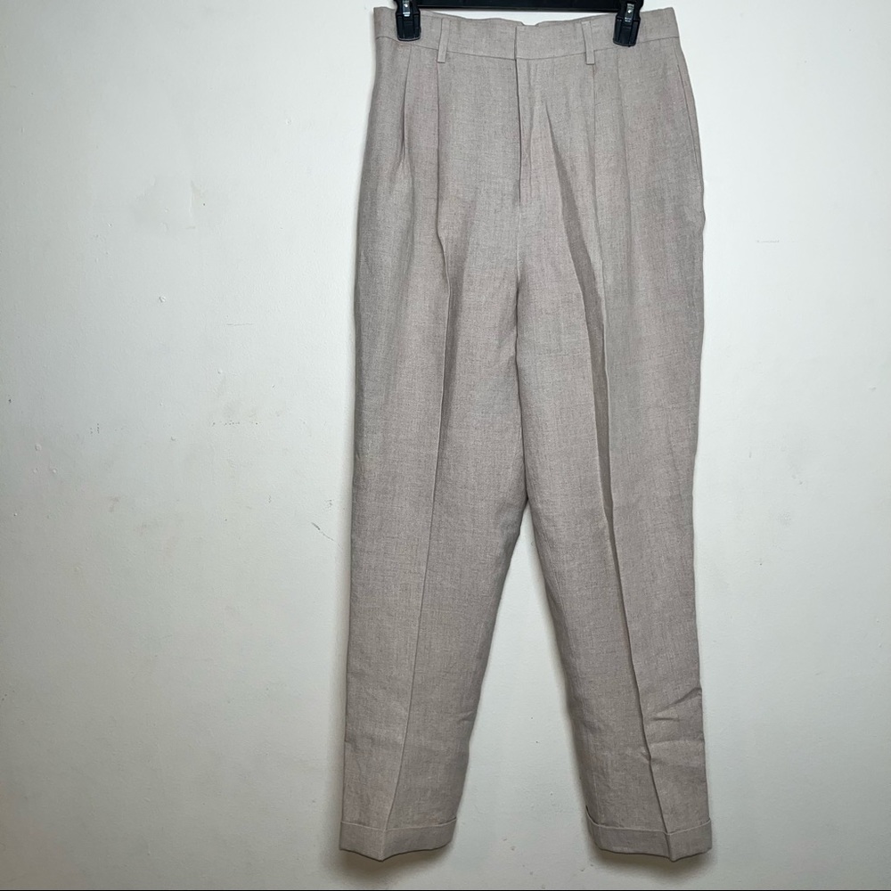CClassiques Entier Petite pleated linen-cupro trouser LT FLAX size 12